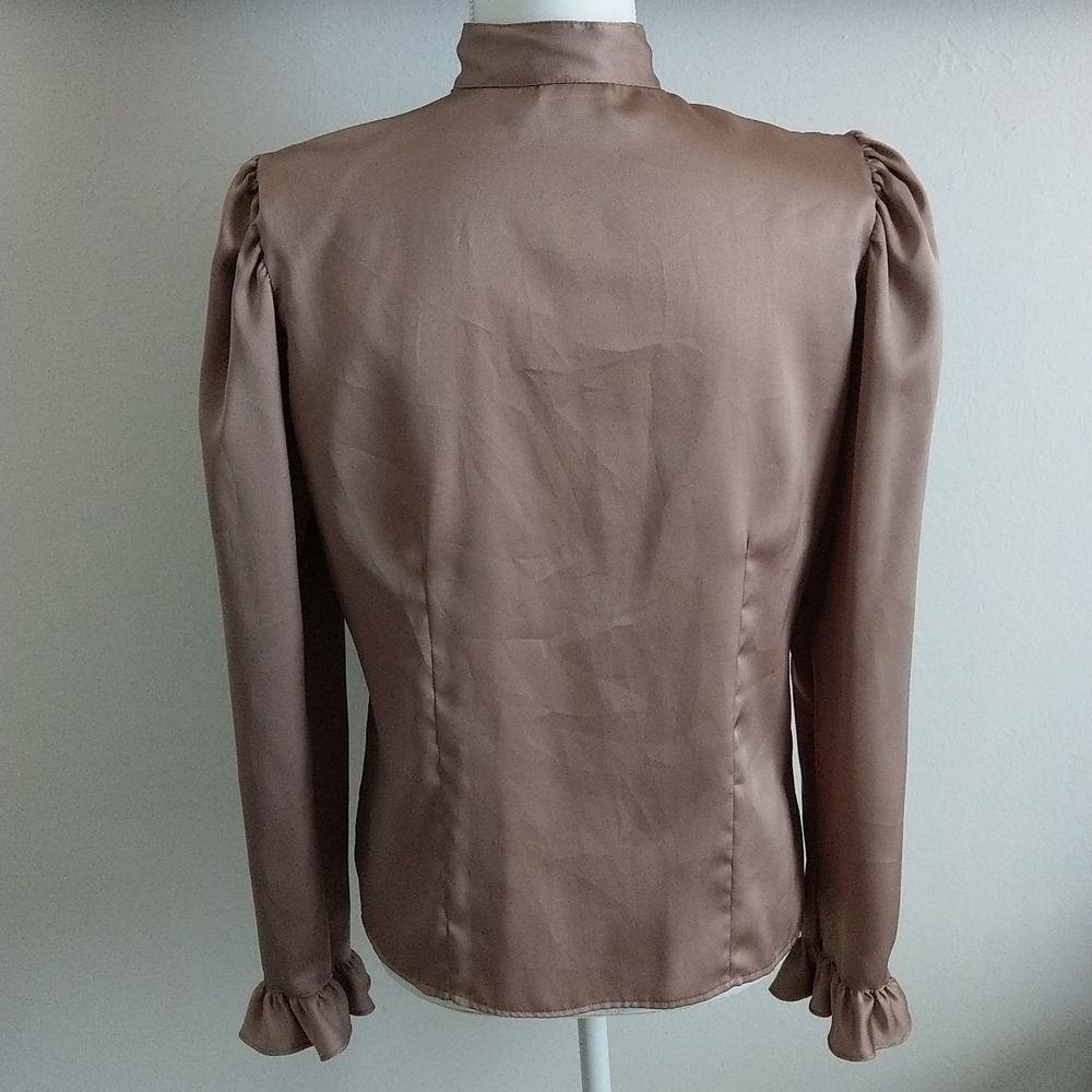Gold Ruffle high neck blouse - Picture 5 of 8